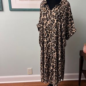 Lane Bryant Long Tunic Blouse, Animal Print - Size 26/28